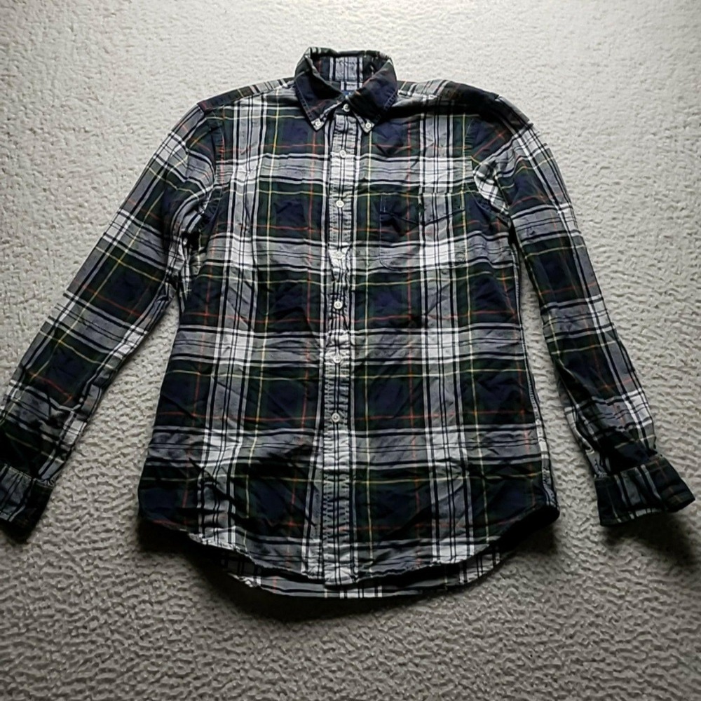 Ralph Lauren Shirt Mens Small Multicolor Plaid Long Sleeve Button-Down Cotton